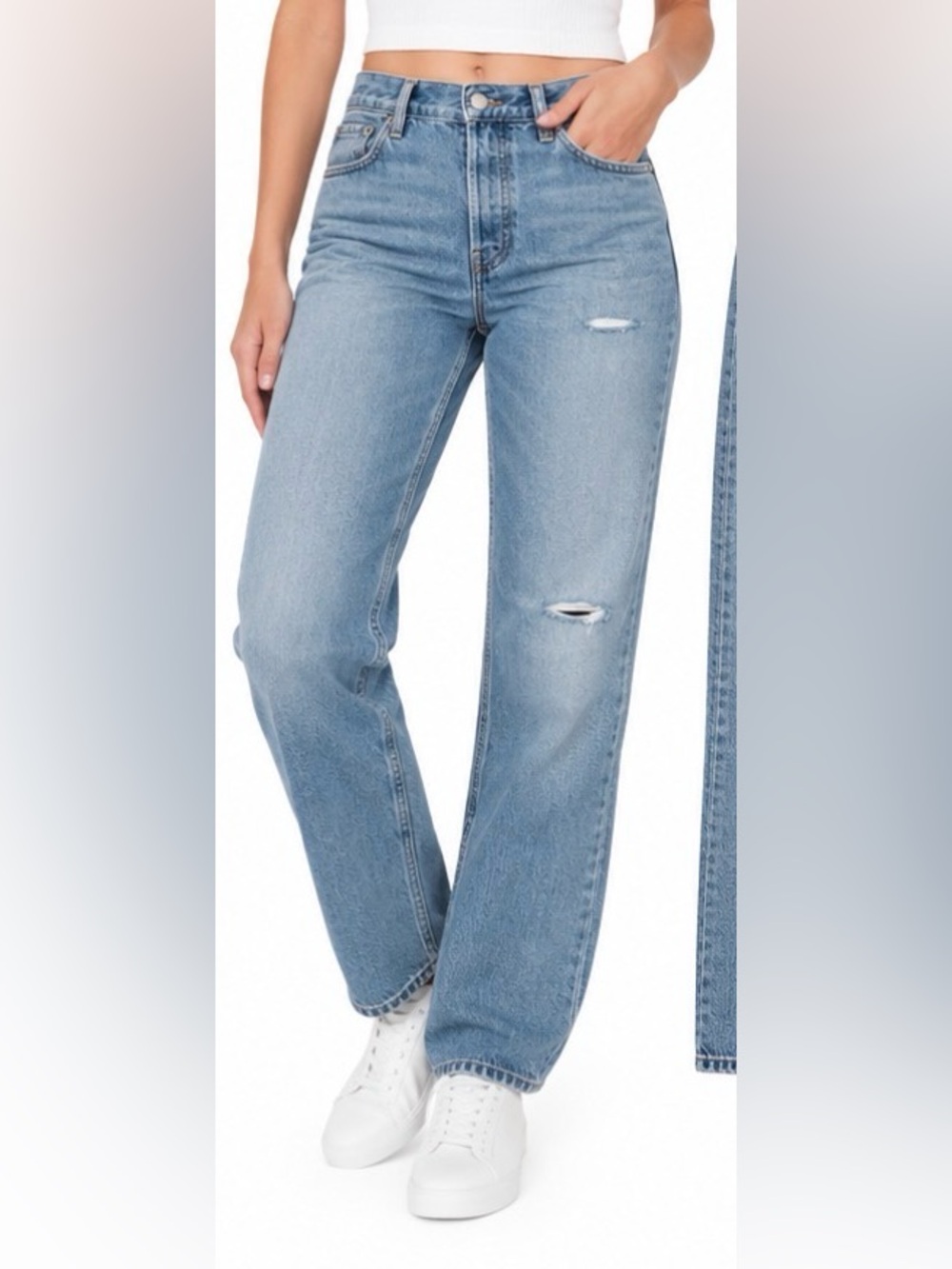 Everlane The Relaxed Straight Jean Organic Cotton Size 27 Regular Light Wash